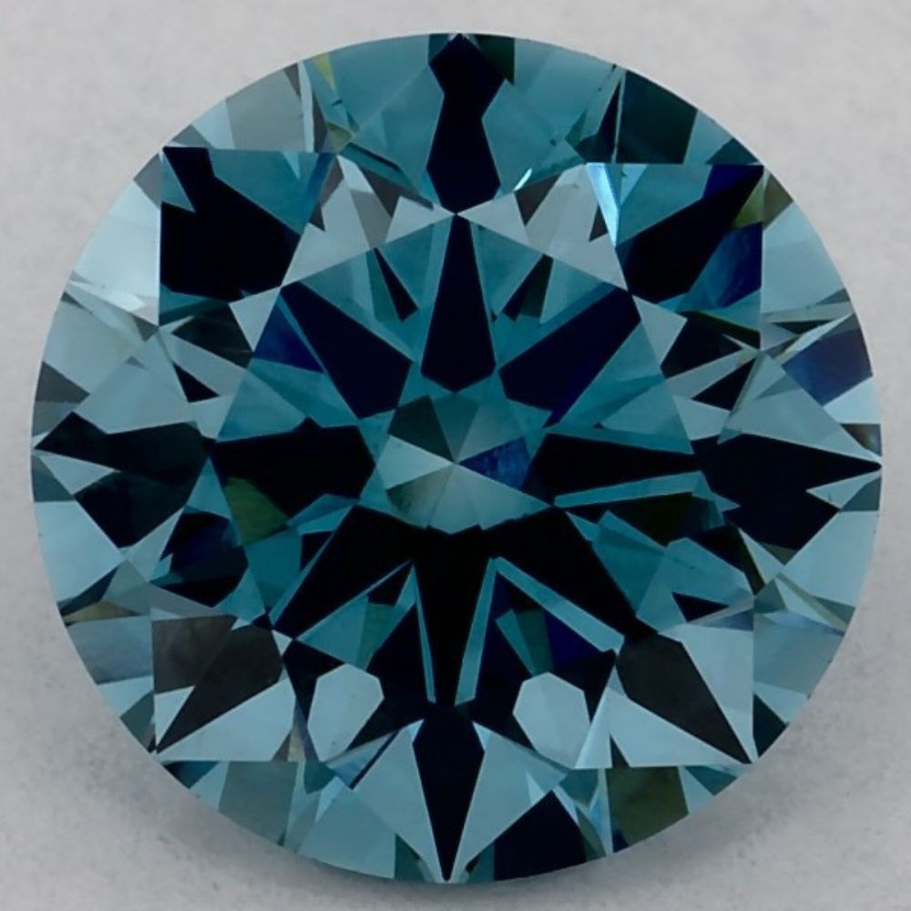 1.05 Carat Fancy Deep Green/Blue-VS2 Round Lab-Grown Diamond (IGI Certified)