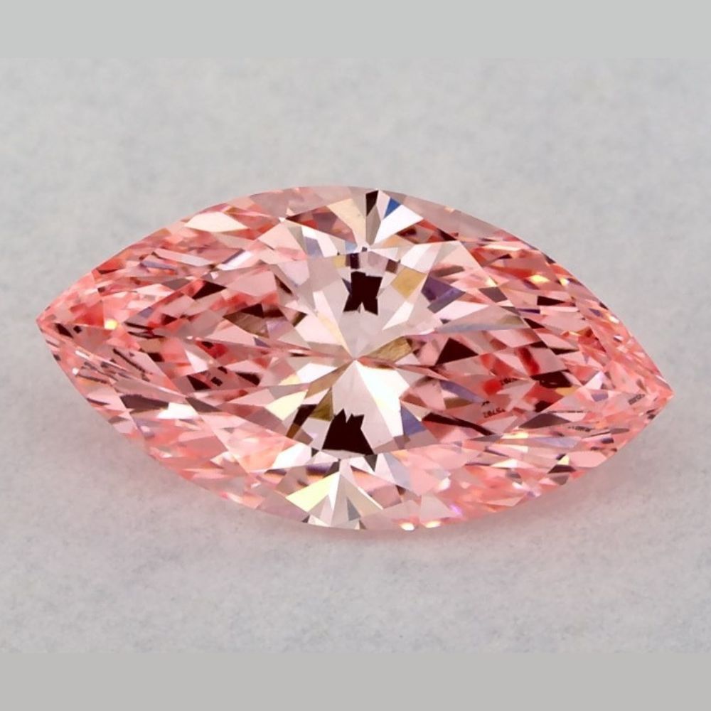 1.07 Carat Fancy Vivid Pink-VS1 Marquise Cut Lab-Grown Diamond (IGI Certified)