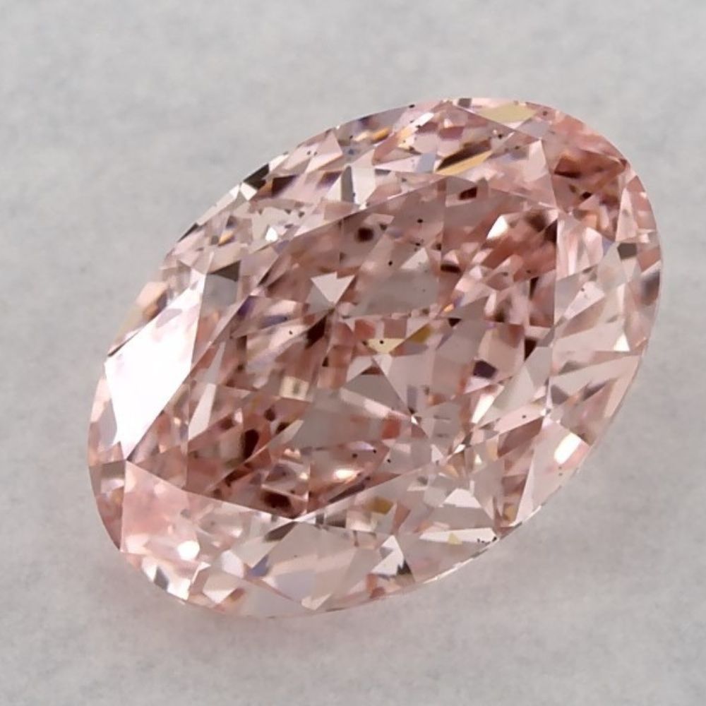 1.02 Carat Fancy Vivid Pink-VS2 Oval Lab-Grown Diamond (IGI Certified)