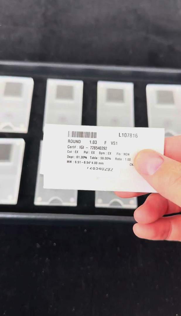 1.03 Carat F-VS1 Ideal Cut Round Lab-Grown Diamond (IGI Certified)