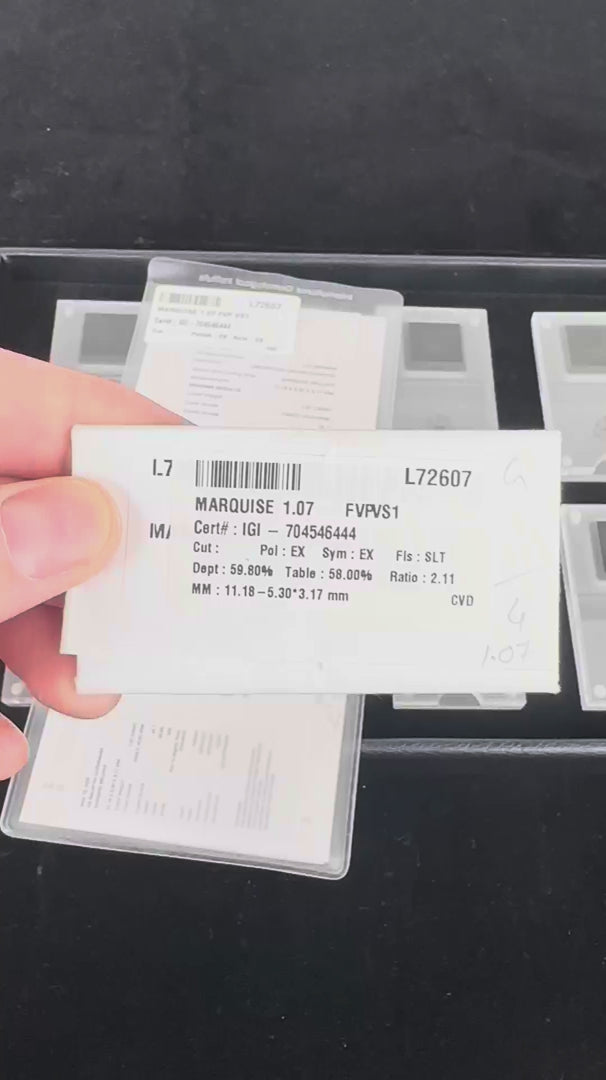 1.07 Carat Fancy Vivid Pink-VS1 Marquise Cut Lab-Grown Diamond (IGI Certified)